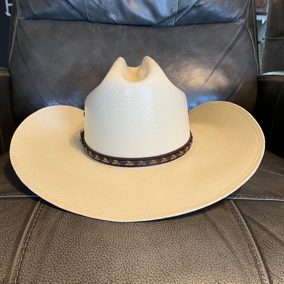 Justin Unisex Morgan Straw Cowboy Hat 7 1/4 - Picture 9 of 13